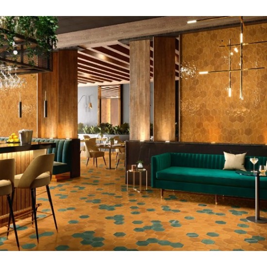 Gresie Hope Hex Ocre Mat, 15 x 17.3 cm Ribesalbes