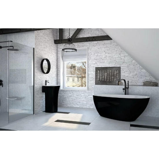 Cada freestanding Goya Alb-negru 160 x 70 cm