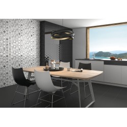 Faianta Decor Geom Hexagon, Black lucioasa 20 x 60 cm, Saniceramic