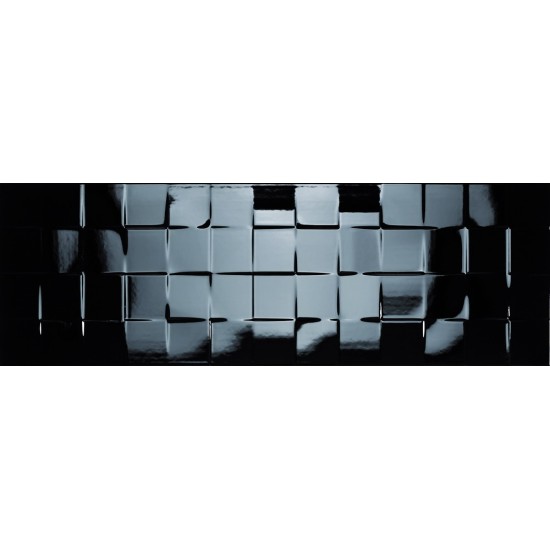 Faianta Colorgloss Negro Grid 25 x 75 cm