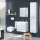 Dulap inalt, pe dreapta, 35 x 176 cm, negru cristal, Avento