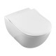 Villeroy-Boch, Set vas WC suspendat Avento, direct flush, cu capac slim, soft close, quick release, alb, 5656RS01