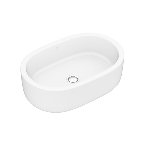 Villeroy-Boch, Lavoar pe blat, oval, 60 cm, alb alpin, Architectura