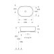 Villeroy-Boch, Lavoar pe blat, oval, 60 cm, alb alpin, Architectura