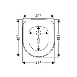 Villeroy-Boch, Capac pentru vas WC XXL Architectura, soft close, alb