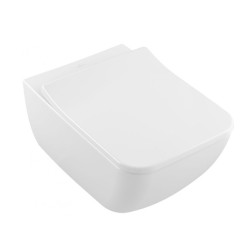 Villeroy-Boch, Legato, set vas wc suspendat direct flush, cu capac soft close, quick release, alb