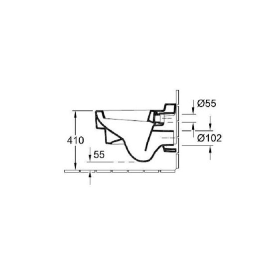 Villeroy-Boch, Memento, vas wc dreptunghiular, suspendat, alb