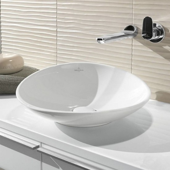 Villeroy-Boch, My Nature, lavoar pe blat, rotund, asimetric, 45 cm, alb, CeramicPlus