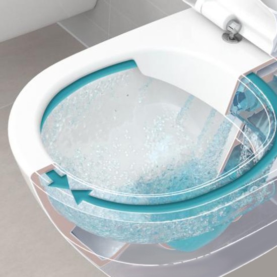 Villeroy-Boch, O.Novo, vas wc suspendat, rotund, DirectFlush, alb