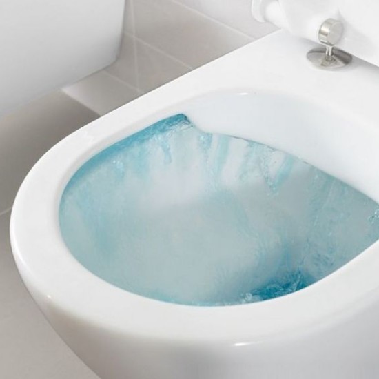 Villeroy-Boch, Set vas WC suspendat Subway 2.0, direct flush, cu capac slim, soft close, alb