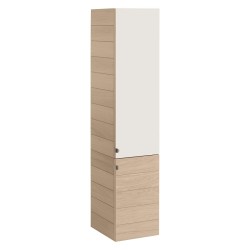 Dulap suspendat inalt, 140 cm, furnir stejar gri, Porto