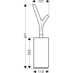 Suport cu perie WC Hansgrohe Axor Massaud