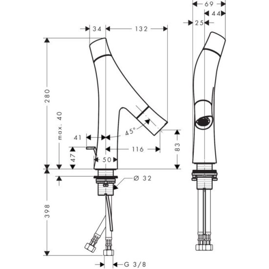 Baterie lavoar Hansgrohe Axor Starck Organic