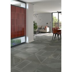 Faianta Flaming Cherry Lucioasa, tip Metro, 8.5 x 31 cm, Arcana