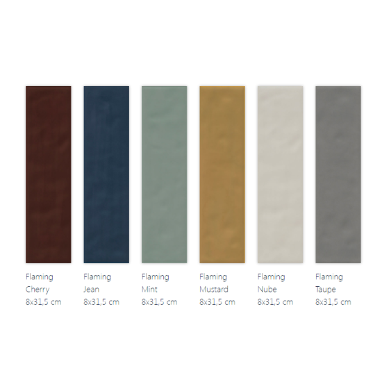 Faianta Flaming Taupe Lucioasa, tip Metro, 8.5 x 31 cm, Arcana