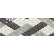 Faianta Decor Optic Balmoral Silver 30 x 90 cm, rectificata, lucioasa, Baldocer