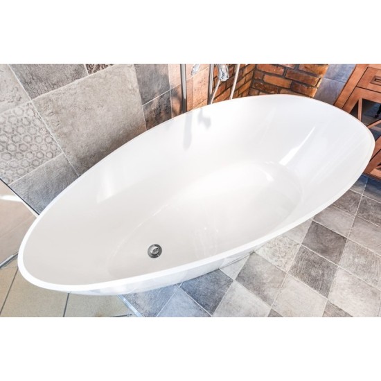 Cada freestanding PRAGA XL, 170 x 77 x 62 cm, Cast Marble