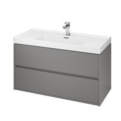 Cersanit, Crea, mobilier cu doua sertare, 100 cm, gri