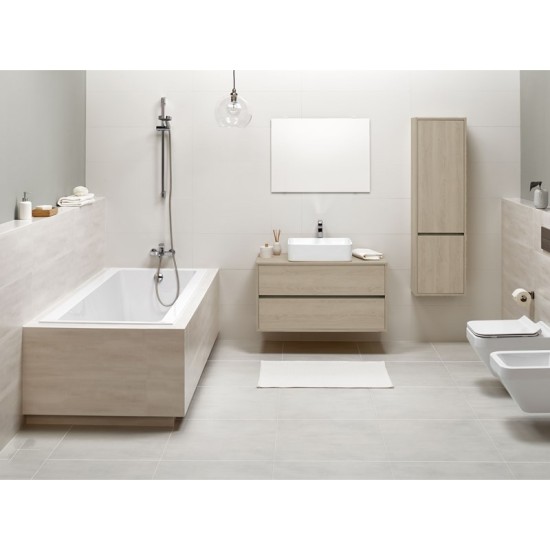 Cersanit, Crea, dulap coloana cu doua usi, 140 cm, stejar