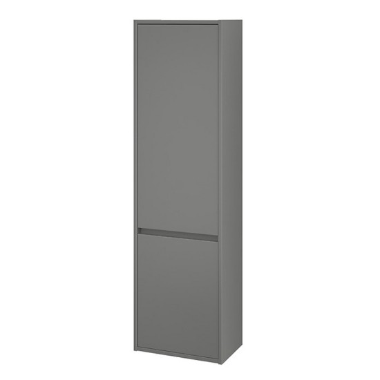 Cersanit, Crea, dulap coloana cu doua usi, 140 cm, gri