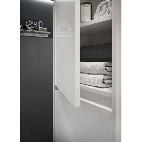 Cersanit, Crea, dulap coloana cu doua usi, 140 cm, alb