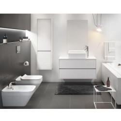 Cersanit, Crea, dulap coloana cu doua usi, 140 cm, alb