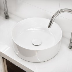 Cersanit, Crea, lavoar rotund pe blat, 35 cm, alb