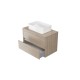 Cersanit, Crea, mobilier pentru lavoar pe blat, 80 cm, stejar