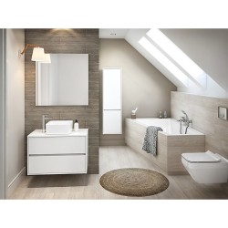 Cersanit, Crea, mobilier suspendat pentru lavoar pe blat, 80 cm, alb 