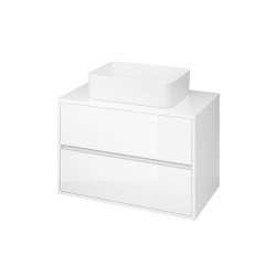 Cersanit, Crea, mobilier suspendat pentru lavoar pe blat, 80 cm, alb 