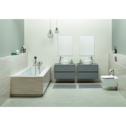 Cersanit, Crea, mobilier pentru lavoar pe blat, 80 cm, gri