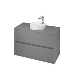 Cersanit, Crea, mobilier pentru lavoar pe blat, 80 cm, gri