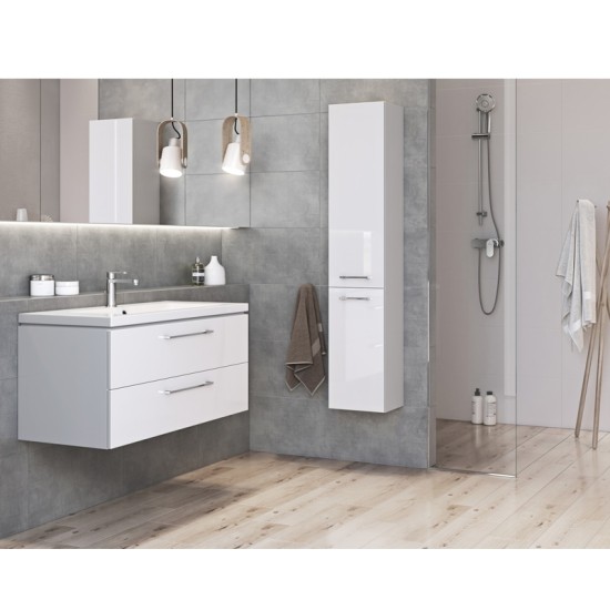 Cersanit, Lara, set compus din mobilier cu doua sertare + lavoar 60 x 45 cm, alb