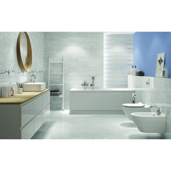 Decor Stone Flowers Multicolour Inserto Geo 25 x 75 cm, Cersanit