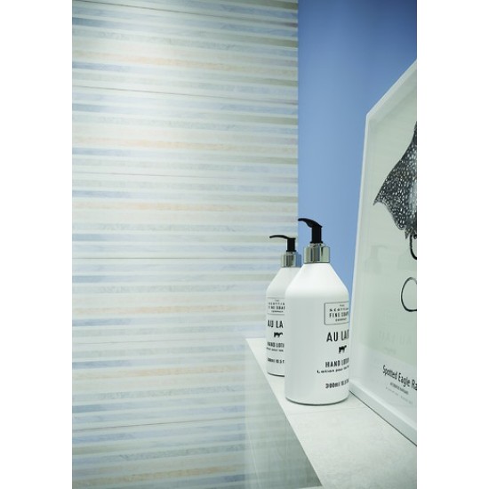 Decor Stone Flowers Multicolour Inserto Geo 25 x 75 cm, Cersanit