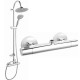 Set dus cu cap dus fix si mobil, crom, Trinity