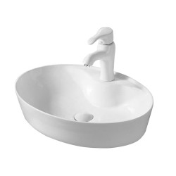 Fluminia, Tamisa, lavoar oval pe blat, 57 x 41 cm