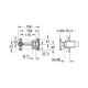 Corp incastrat baterie lavoar perete, PLUS, Grohe