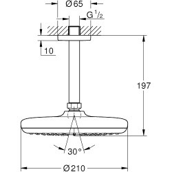 Cap dus fix NEW TEMPESTA F1 210, Grohe