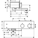 Baterie termostatica cada SHOWER TABLET 350, alb-crom, Hansgrohe