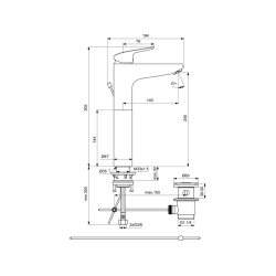 Baterie lavoar CERAFLEX, inalta, Ideal Standard