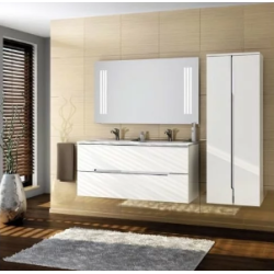 Mobilier SILVER 120, alb lucios ORISTO