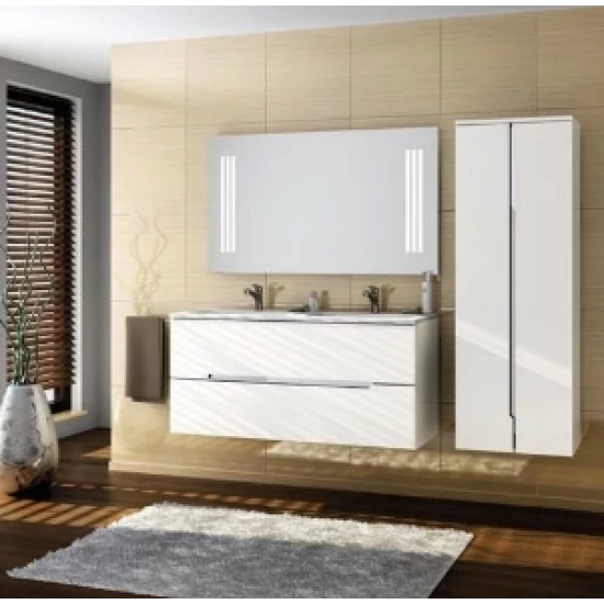 Mobilier SILVER 120, alb lucios ORISTO