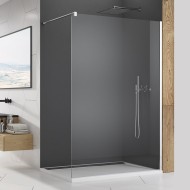 Paravan de dus Walk-in Easy 120 cm, sticla securizata de 8 mm SANSWISS