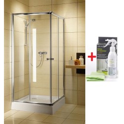 Set cabina de dus patrata CLASSIC C 90 x 90 cm cu cadita si sifon RADAWAY