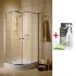 Set cabina de dus semirotunda CLASSIC A 80 x 80 cm cu cadita si sifon RADAWAY
