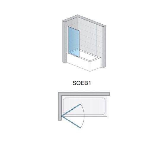 Paravan cada SOLINO 75 x 150 cm, SANSWISS