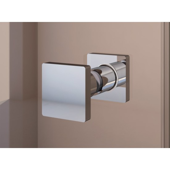 Cabina de dus patrata ANNEA 90 x 90 cm cu usa pivotanta si perete lateral fix SANSWISS