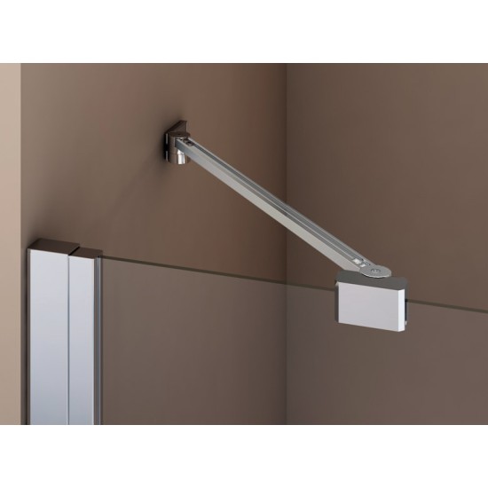 Cabina de dus patrata ANNEA 90 x 90 cm cu usa pivotanta si perete lateral fix SANSWISS