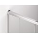 Cabina de dus dreptunghiulara CADURA 140 x 90 cm cu usa culisanta cu inchidere soft close si perete lateral fix SANSWISS